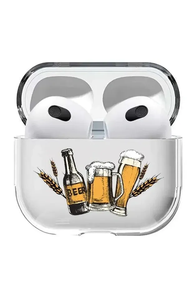 AirPods 3. Nesil Şeffaf Kılıf Beer