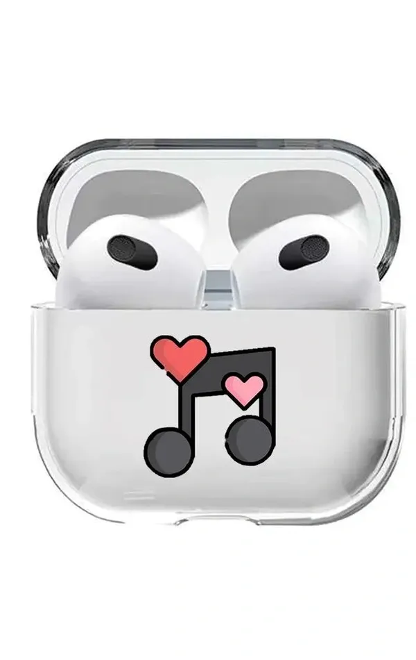 AirPods 3. Nesil Şeffaf Kılıf Music