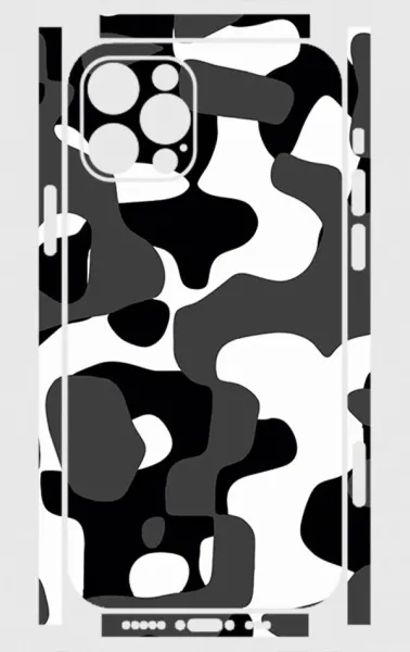 iPhone 12 Pro Telefon Kaplama - Grey Camouflage