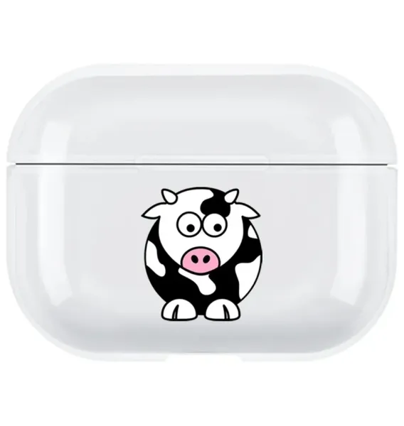 AirPods Pro 2. Nesil Şeffaf Kılıf - Cow