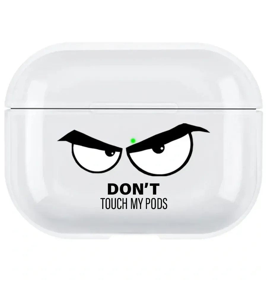 AirPods Pro 2. Nesil Şeffaf Kılıf - Dont Touch My Pods