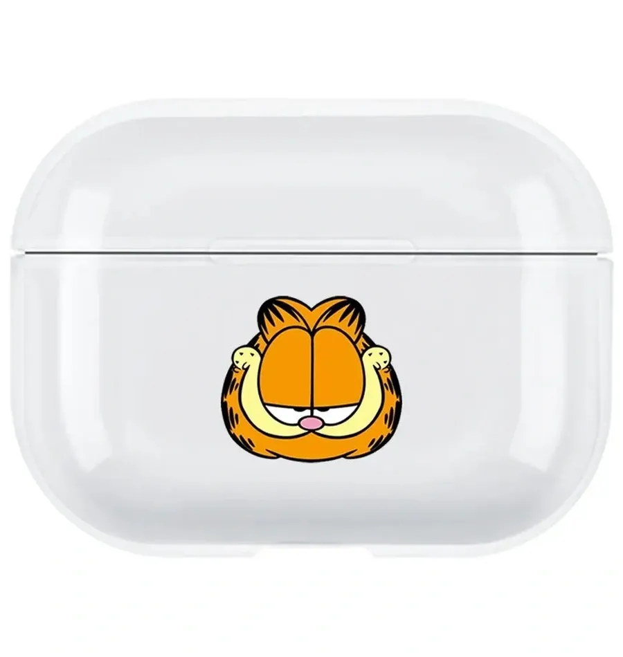 AirPods Pro 2. Nesil Şeffaf Kılıf - Garfield Head