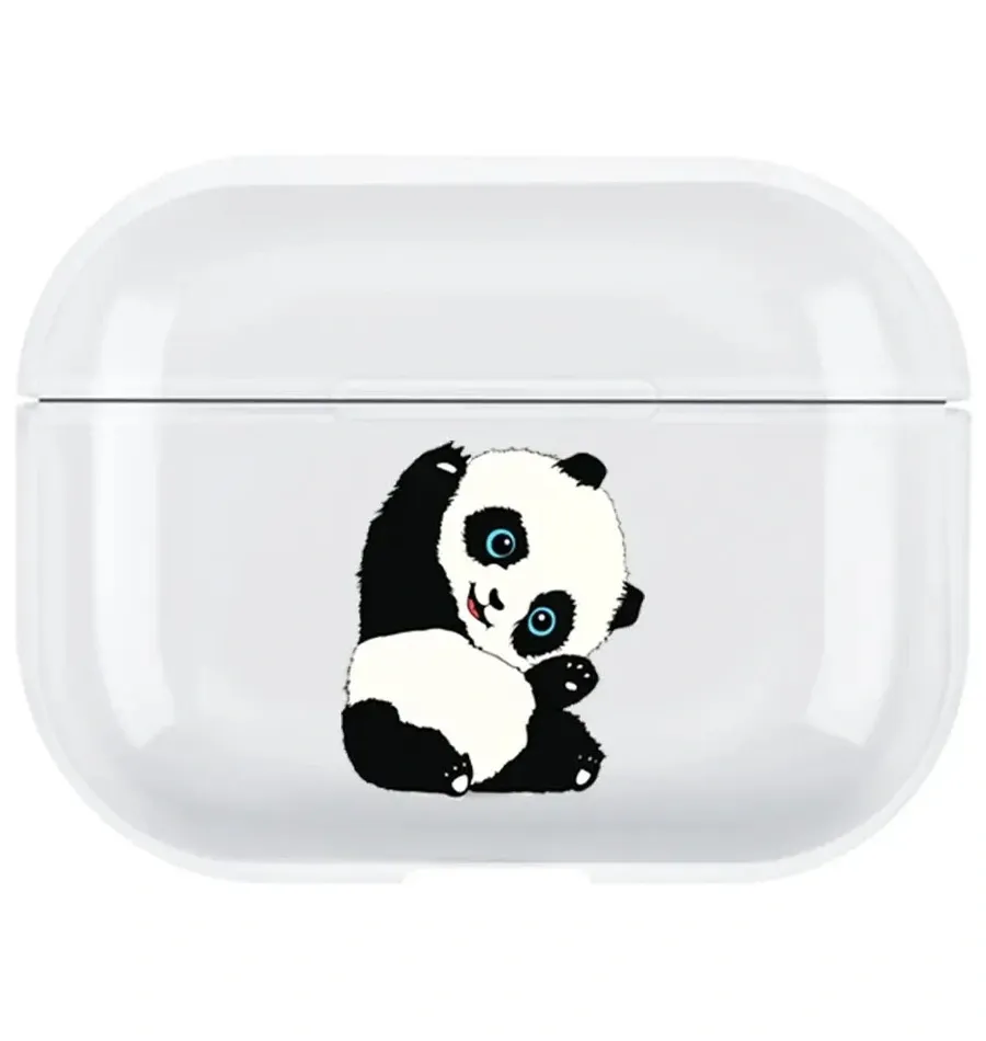 AirPods Pro 2. Nesil Şeffaf Kılıf - Panda