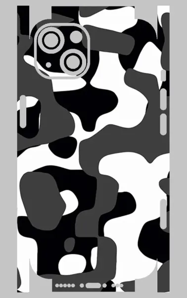 iPhone 13 Telefon Kaplama - Grey Camouflage