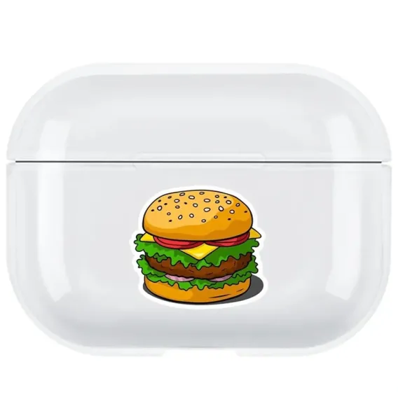 AirPods Pro Şeffaf Kılıf - Burger