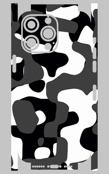 iPhone 14 Pro Max Telefon Kaplama - Grey Camouflage