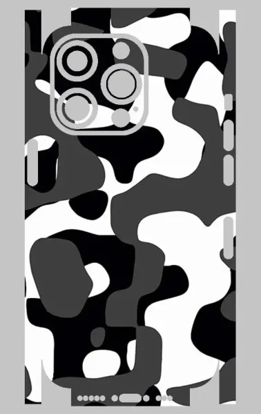 iPhone 14 Pro Telefon Kaplama - Grey Camouflage