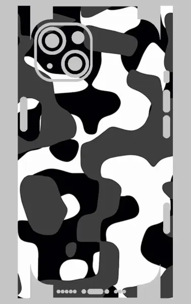 iPhone 14 Telefon Kaplama - Grey Camouflage