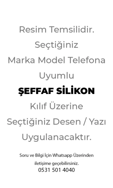 Çiçek Desenli Şeffaf Kılıf - Cherry