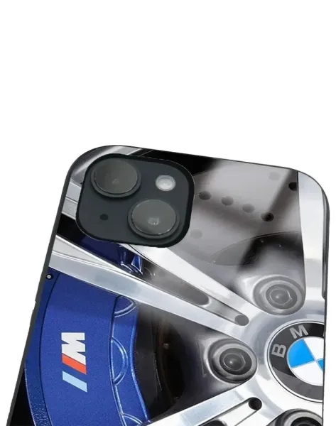 iPhone 14 Tamperli Glossy Cam Kapak - BMW