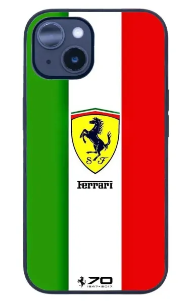 iPhone 14 Tamperli Glossy Cam Kapak - Ferrari 2