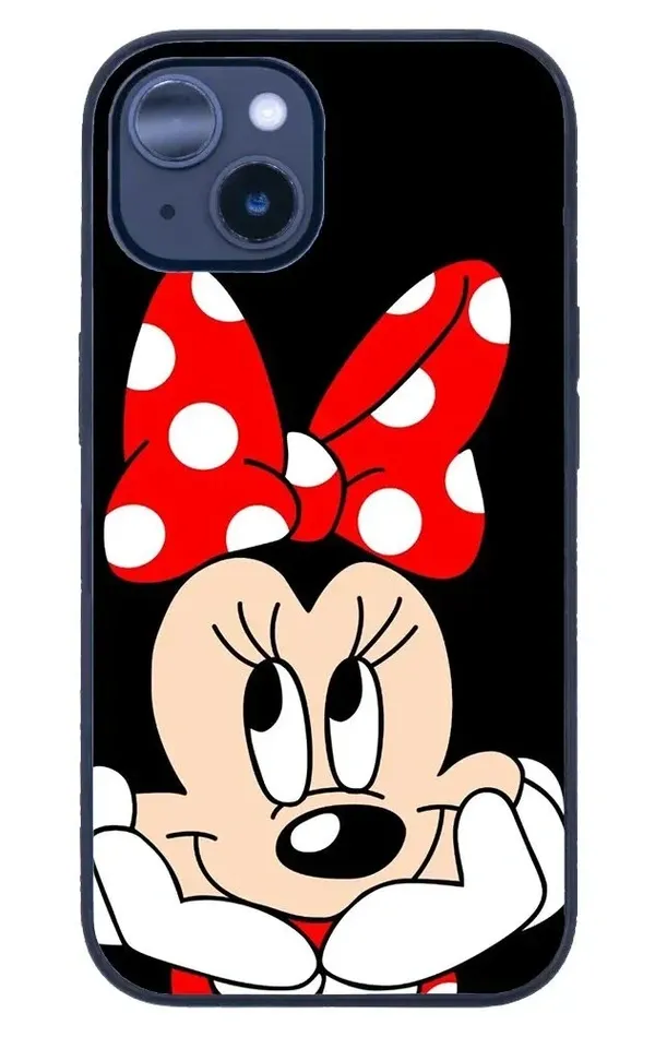 iPhone 14 Tamperli Glossy Cam Kapak - Mickey 2