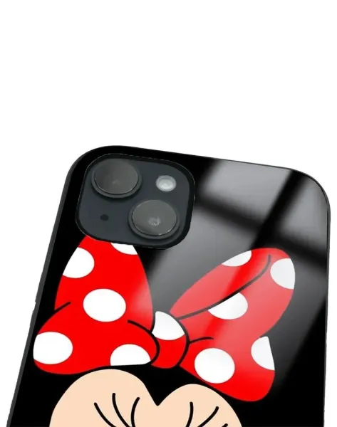 iPhone 14 Tamperli Glossy Cam Kapak - Mickey 2