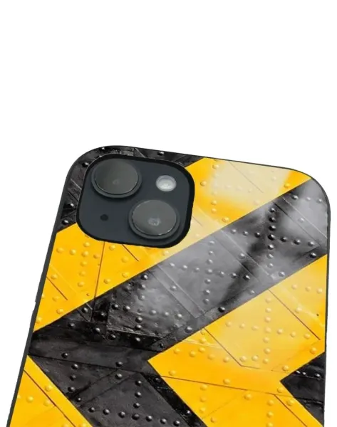 iPhone 14 Tamperli Glossy Cam Kapak - Yellow