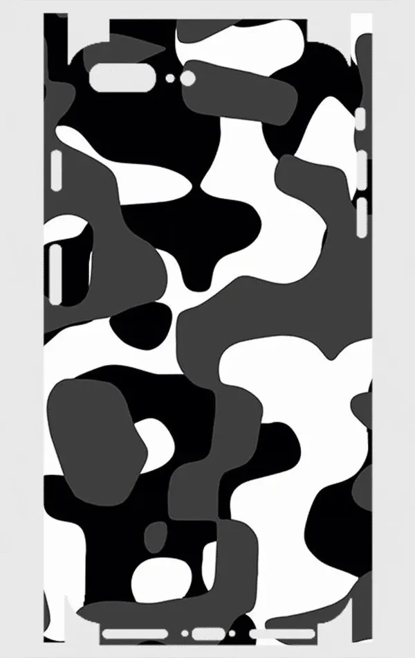 iPhone 8 Plus Telefon Kaplama - Grey Camouflage