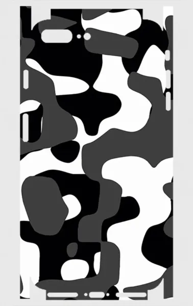 iPhone 8 Plus Telefon Kaplama - Grey Camouflage