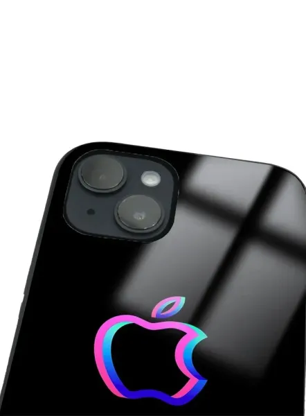 iPhone 14 Plus Tamperli Glossy Cam Kapak - Logo 1