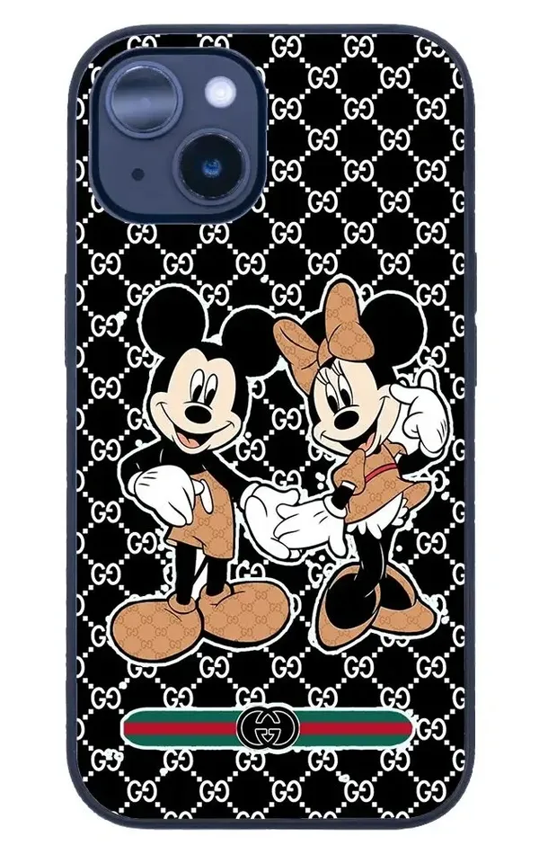 iPhone 14 Plus Tamperli Glossy Cam Kapak - Mickey 3