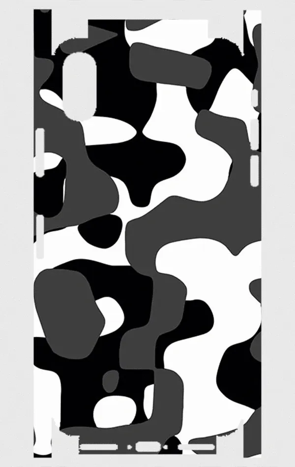 iPhone X Telefon Kaplama - Grey Camouflage