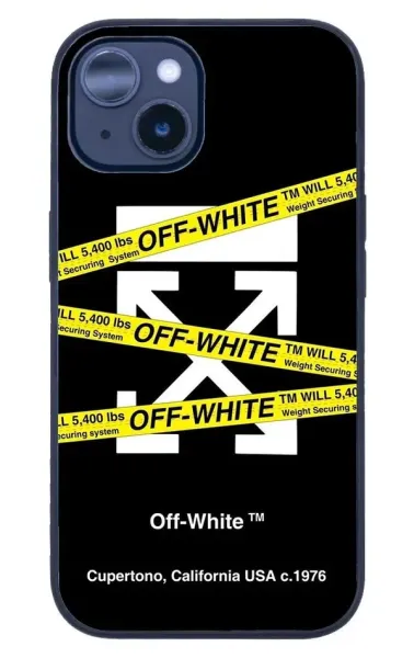 iPhone 14 Plus Tamperli Glossy Cam Kapak - Sticker Off White 2