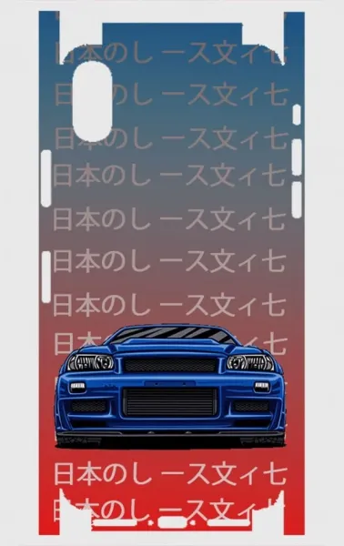 iPhone X Telefon Kaplama - Skyline R34 JDM