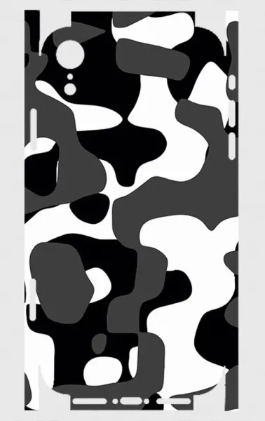 iPhone Xr Telefon Kaplama - Grey Camouflage