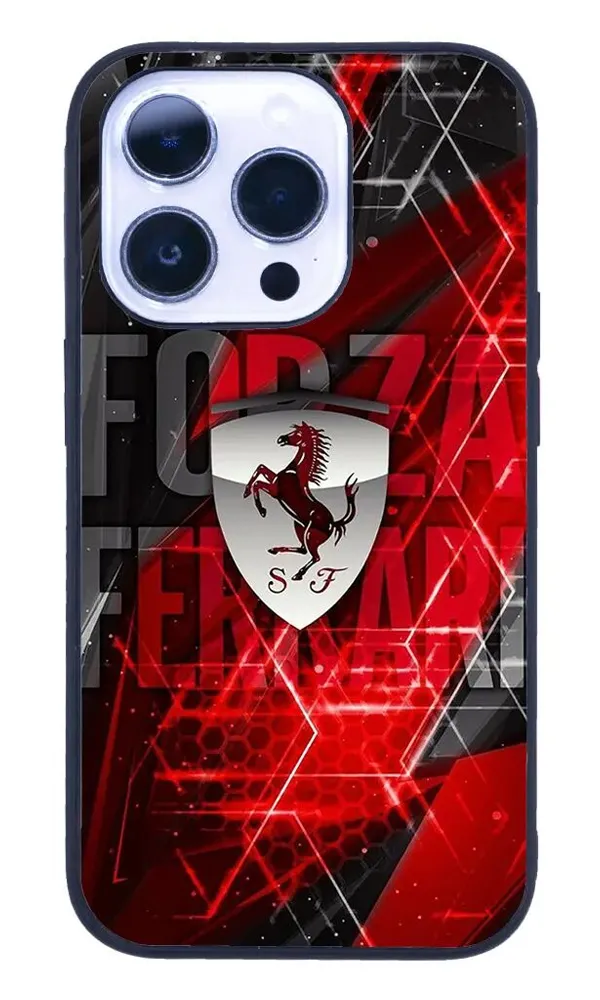 iPhone 14 Pro Tamperli Glossy Cam Kapak - Ferrari 1