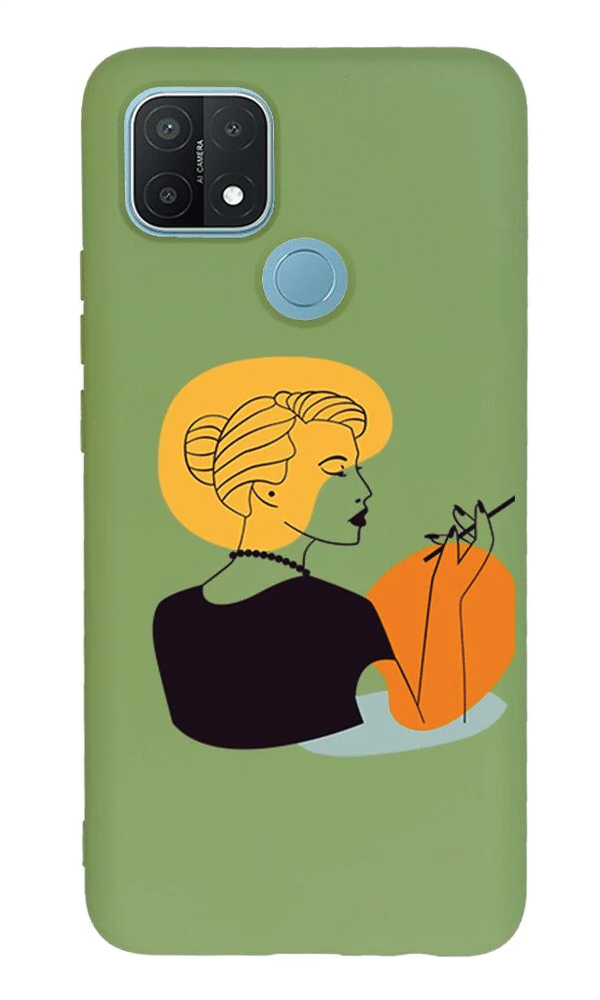 Oppo A15 Lansman Kılıf - Art Woman 2