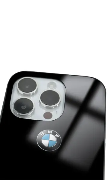 iPhone 14 Pro Max Tamperli Glossy Cam Kapak - BMW 2