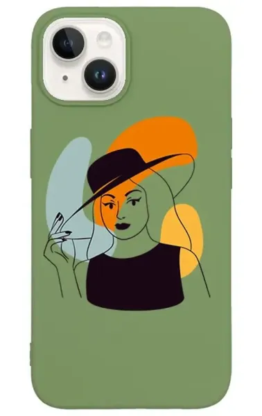 iPhone 14 Plus Lansman Kılıf - Art Woman 4