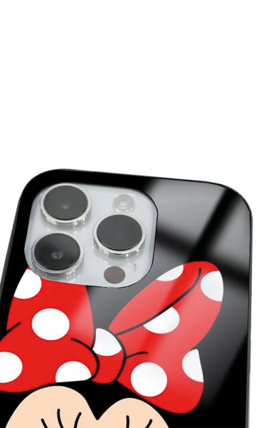 iPhone 14 Pro Max Tamperli Glossy Cam Kapak - Mickey 2