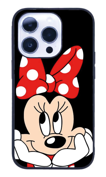 iPhone 14 Pro Max Tamperli Glossy Cam Kapak - Mickey 2