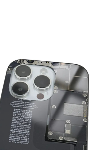 iPhone 14 Pro Max Tamperli Glossy Cam Kapak - Taptic Engine