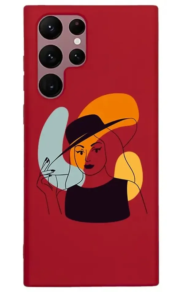 Samsung Galaxy S22 Ultra Lansman Kılıf - Art Woman 4