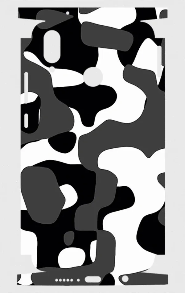 Huawei P20 Lite Telefon Kaplama - Grey Camouflage