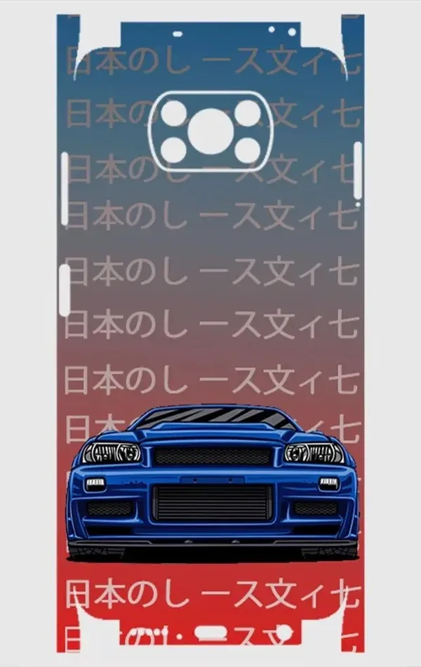 Xiaomi Poco X3 Telefon Kaplama - Skyline R34 JDM 2