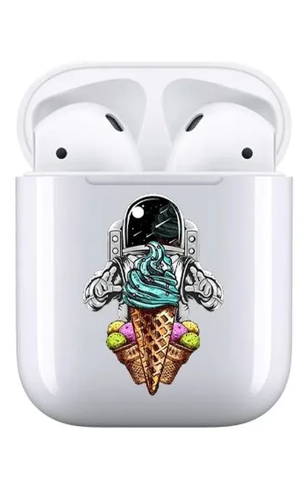 AirPods 1-2. Nesil Şeffaf Kılıf - Astro Cream