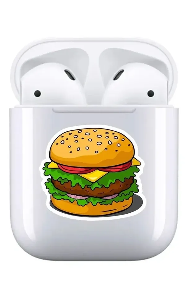 AirPods 1-2. Nesil Şeffaf Kılıf - Burger