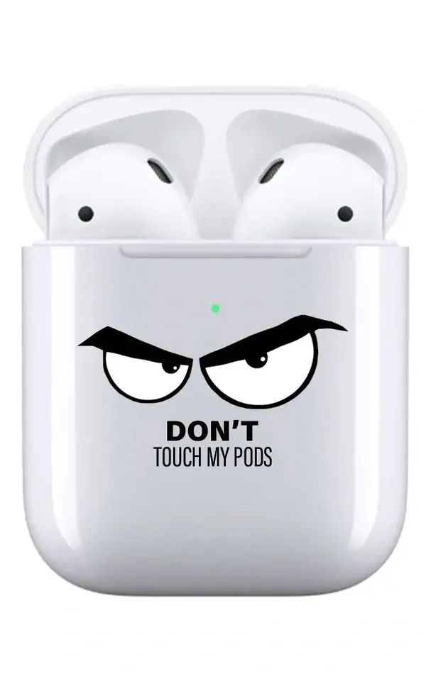 AirPods 1-2. Nesil Şeffaf Kılıf - Dont Touch My Pods