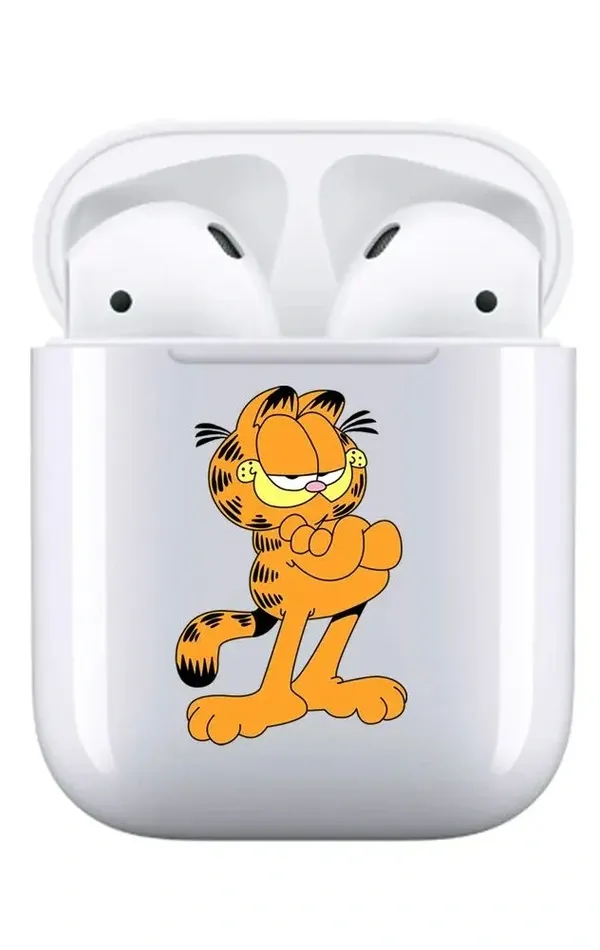 AirPods 1-2. Nesil Şeffaf Kılıf - Garfield