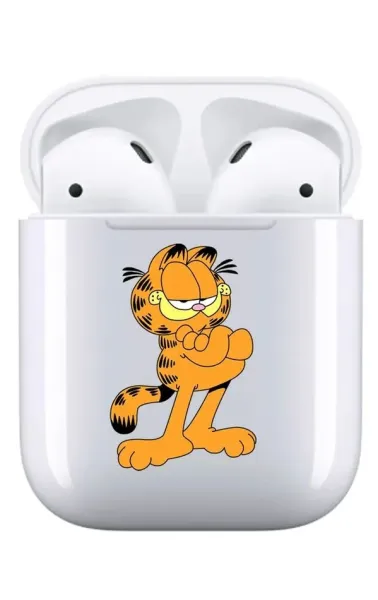 AirPods 1-2. Nesil Şeffaf Kılıf - Garfield