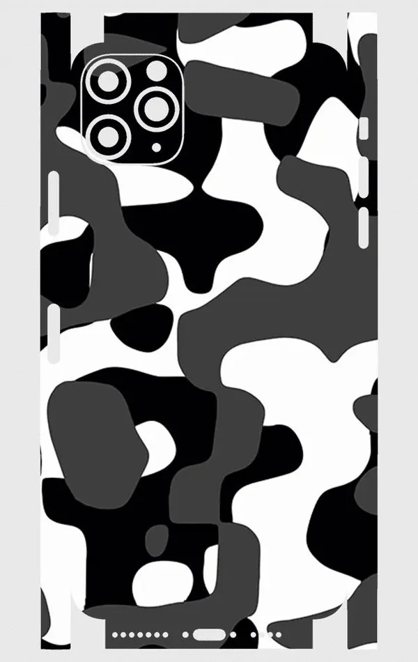 iPhone 11 Pro Max Telefon Kaplama - Grey Camouflage