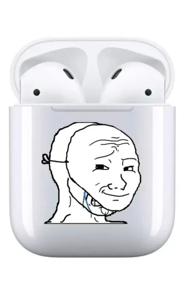 AirPods 1-2. Nesil Şeffaf Kılıf - Rrage Mask