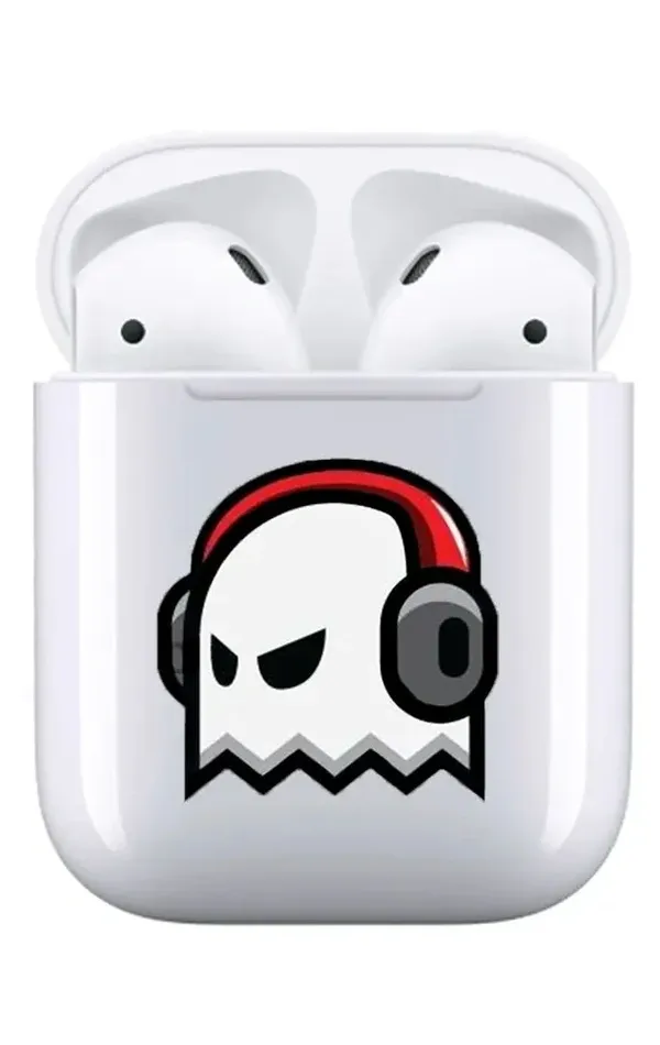 AirPods 1-2. Nesil Şeffaf Kılıf Angry Ghost