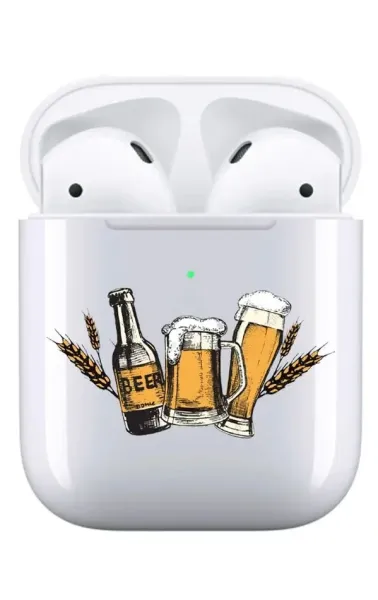 AirPods 1-2. Nesil Şeffaf Kılıf Beer