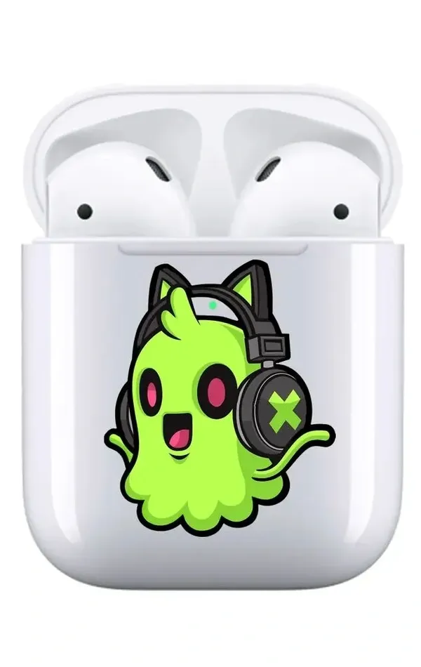 AirPods 1-2. Nesil Şeffaf Kılıf Cute Ghost