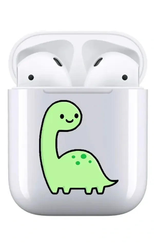 AirPods 1-2. Nesil Şeffaf Kılıf Dino