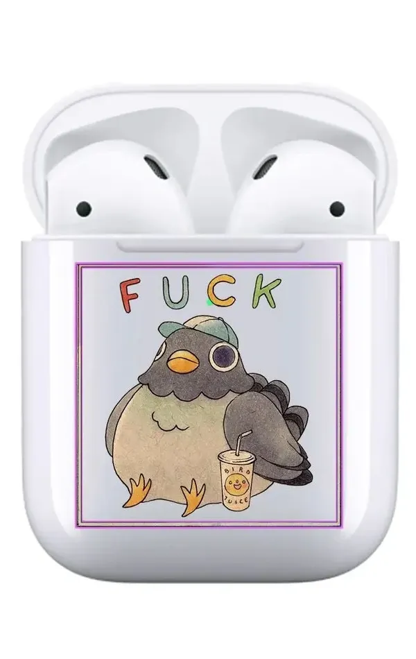 AirPods 1-2. Nesil Şeffaf Kılıf Fuck