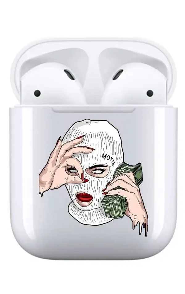 AirPods 1-2. Nesil Şeffaf Kılıf Gangsta Girl