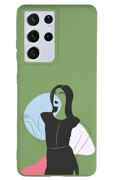 Samsung S21 Ultra Lansman Kılıf - Art Woman 1